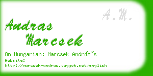 andras marcsek business card